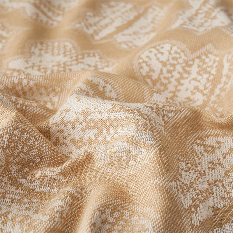 Retro Pattern Reversible Cotton Tassel Quilt - image 9