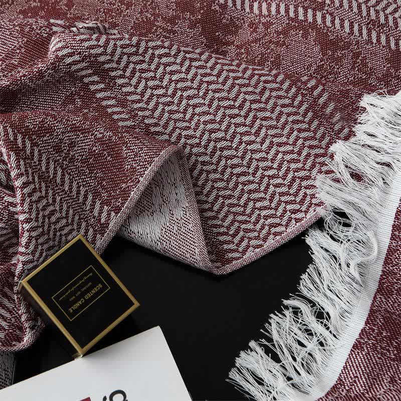 Modern Jacquard Reversible Cotton Tassel Quilt - image 5