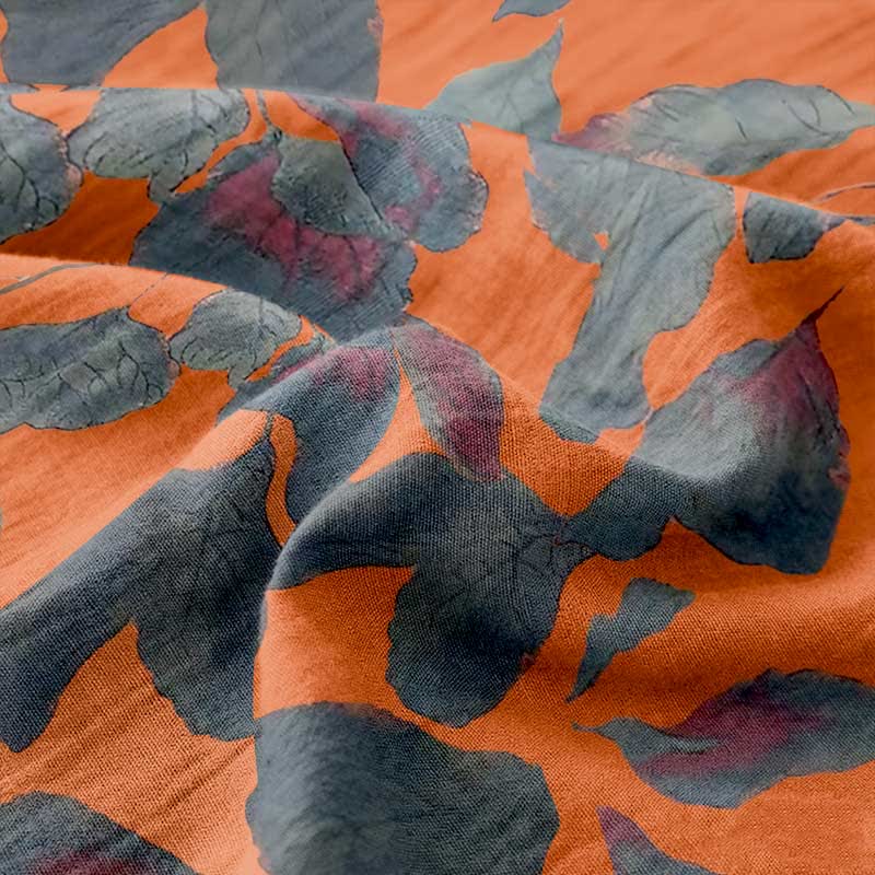 Botanical Leaf Cotton Gauze Jacquard Bedspread - image 4