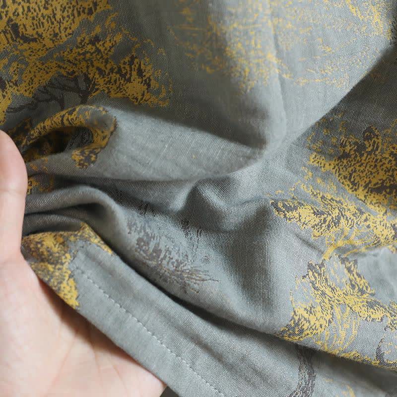 Unisex Landscape Cotton Gauze Bathrobe - image 9