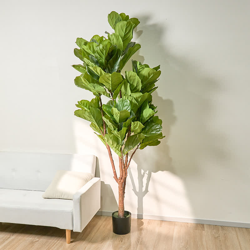 7' faux fiddle leaf fig tree Ownkoti Faux Fiddle Leaf Fig Tree Home Decoration – ownkoti