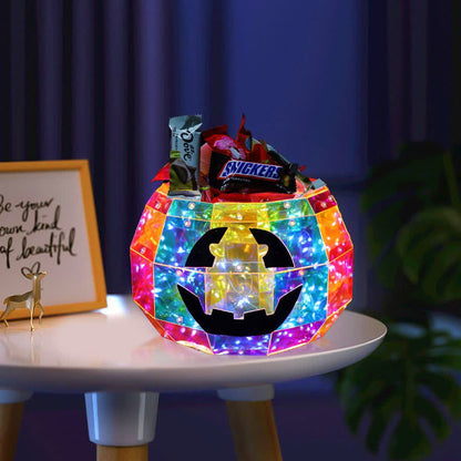 Ghost Face Pumpkin Infinity Lights Decoration - image 4