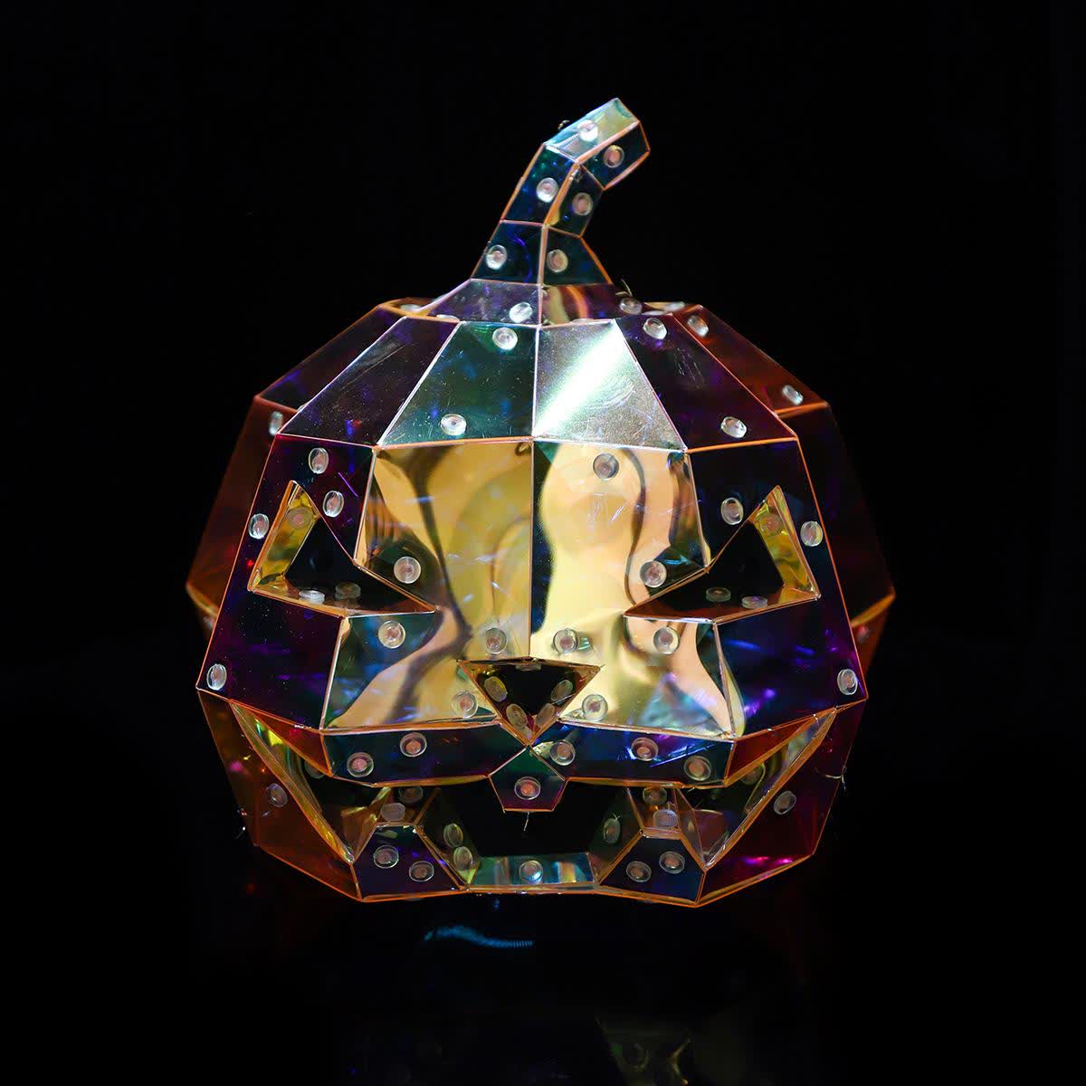 Ghost Face Pumpkin Infinity Lights Decoration - image 5