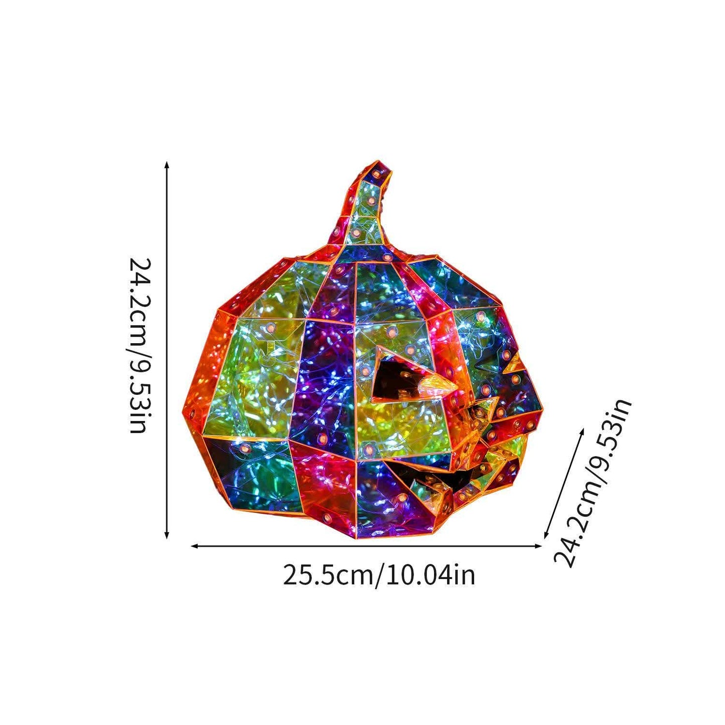 Ghost Face Pumpkin Infinity Lights Decoration - image 6