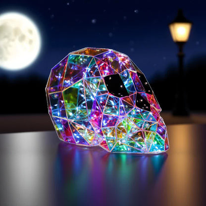 3D Skull Infinity Lights Halloween Decoration - 2PCS - 8"W x 8"L x 11.8"H - image 3