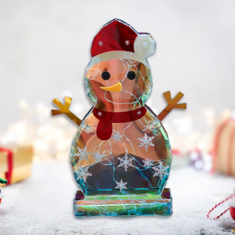 3D Snowman Infinity Lights Decoration - 3PCS - 1.97"W x 6.1"L x 11.81"H - image 2