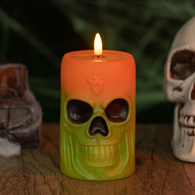 Halloween Skull Night Light Decoration - C - 1PC - 3.19"W x 3.19"L x 5.14"H - image 7