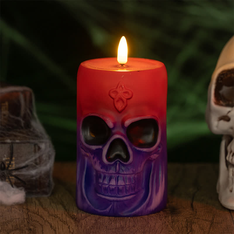 Halloween Skull Night Light Decoration - E - 1PC - 3.19"W x 3.19"L x 5.14"H - image 9