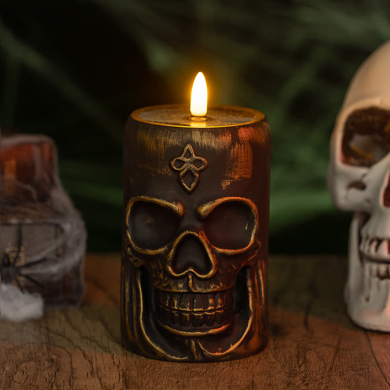 Halloween Skull Night Light Decoration - B - 1PC - 3.19"W x 3.19"L x 5.14"H - image 6