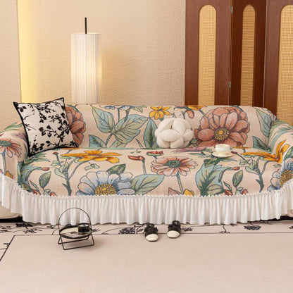 Branch Floral Ruffled Sofa Throw Blanket - image 2