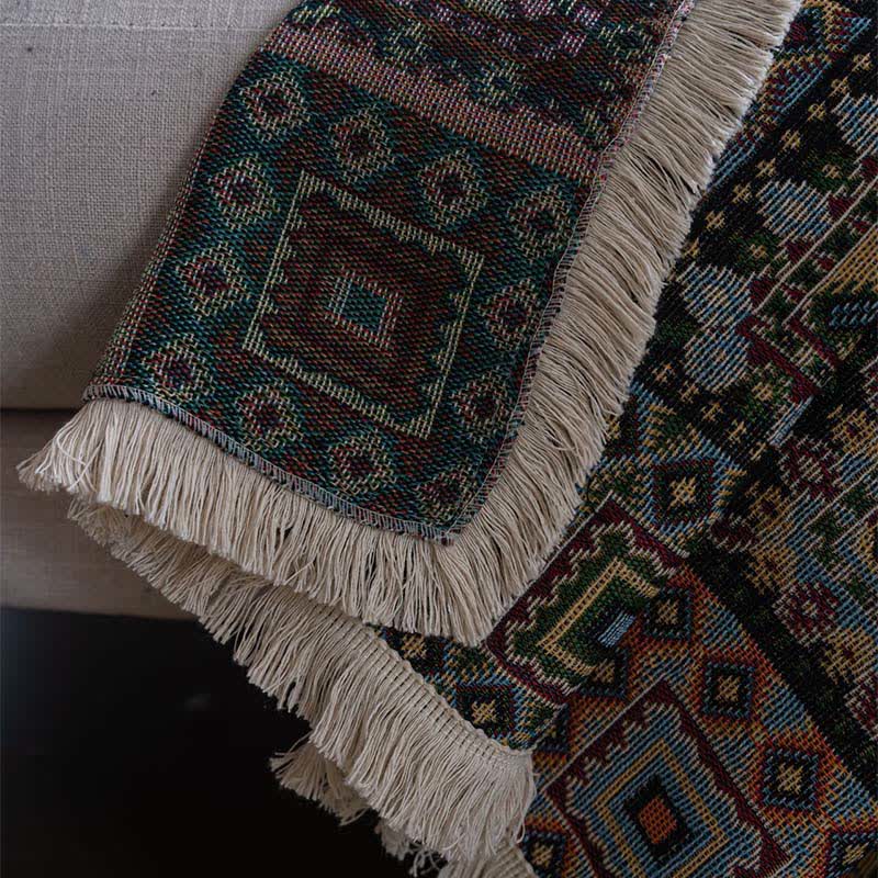 Geometric Plaid Sofa Throw Blanket - image 6