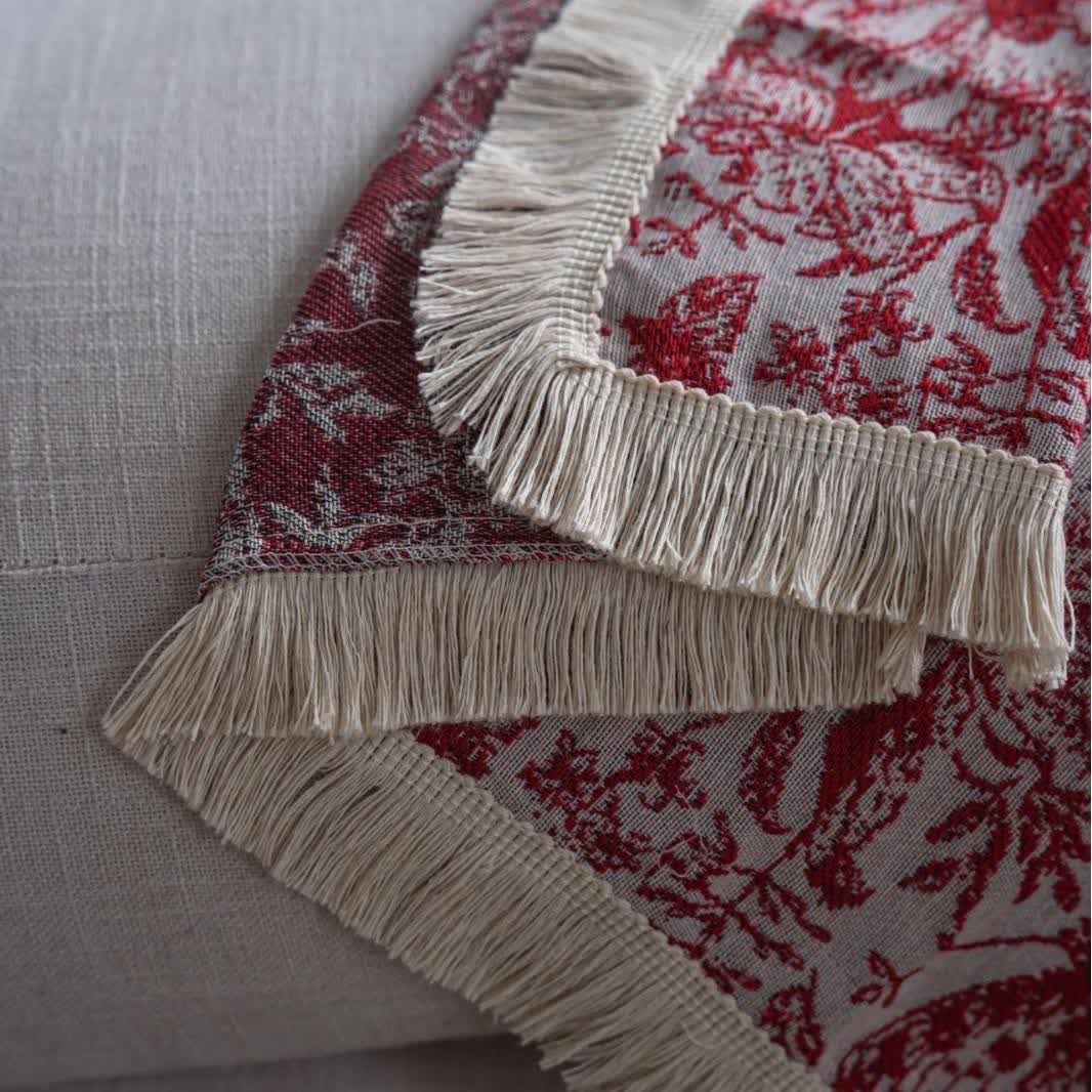 Red Butterfly Floral Sofa Throw Blanket - image 6