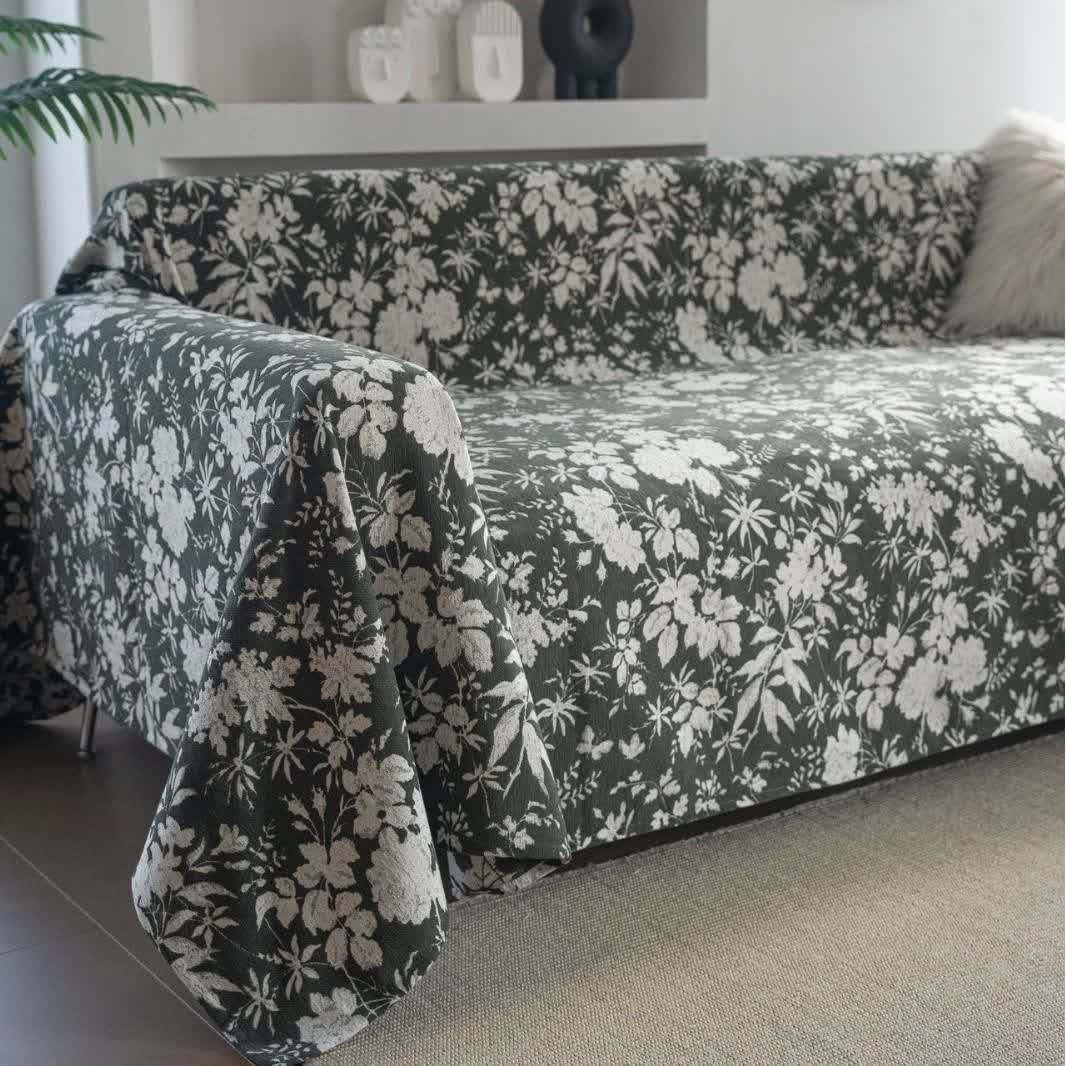 Poppy Floral Leaf Sofa Throw Blanket - image 4