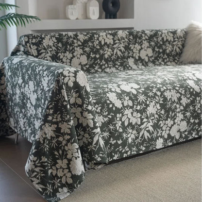 Poppy Floral Leaf Sofa Throw Blanket - image 4