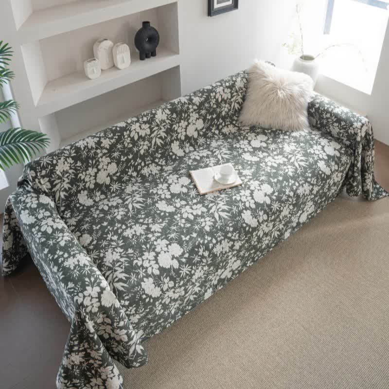 Poppy Floral Leaf Sofa Throw Blanket - image 3