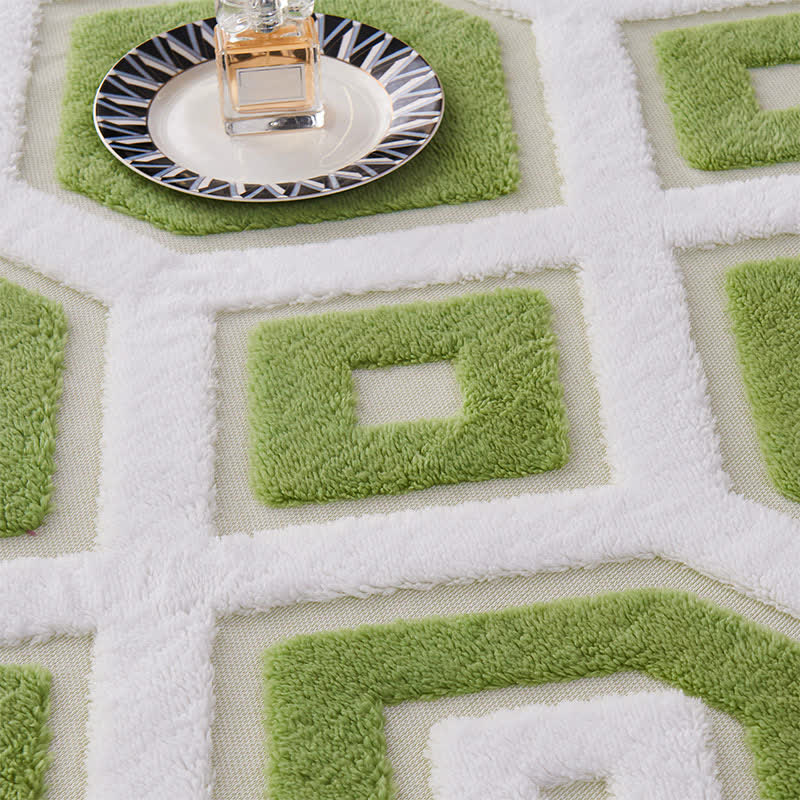 Geometric Pattern Jacquard Sherpa Blanket - image 7