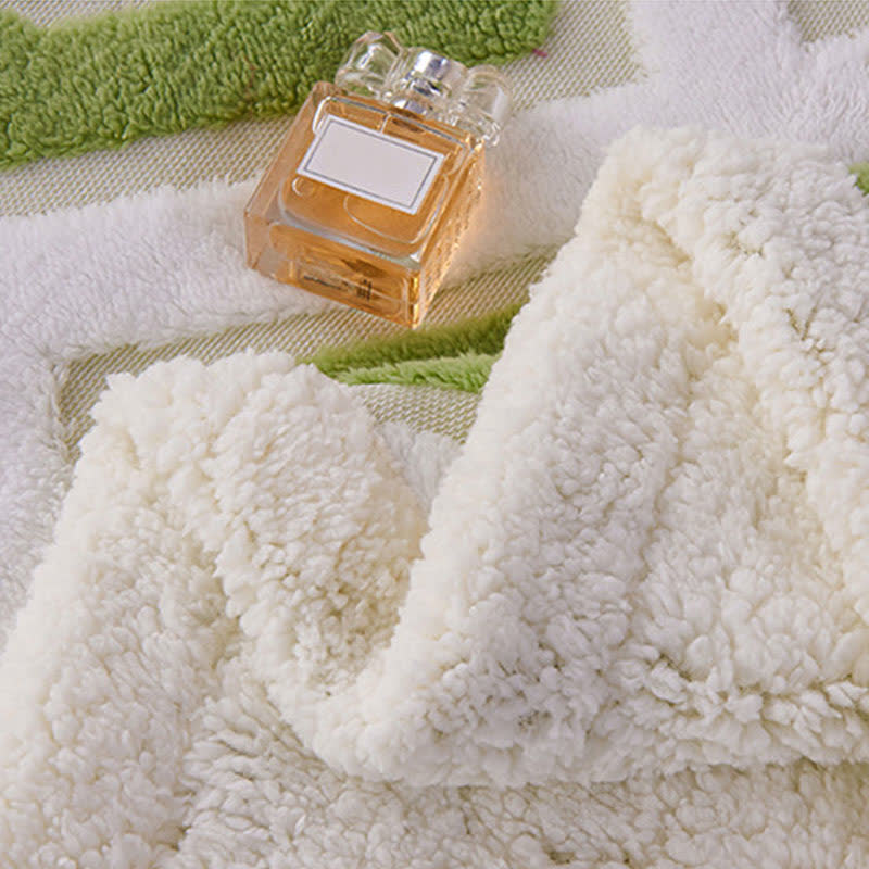 Geometric Pattern Jacquard Sherpa Blanket - image 9