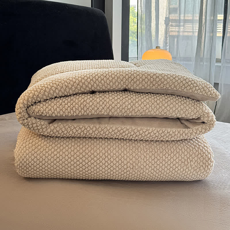 Solid Color Textured Warm Blanket - image 12