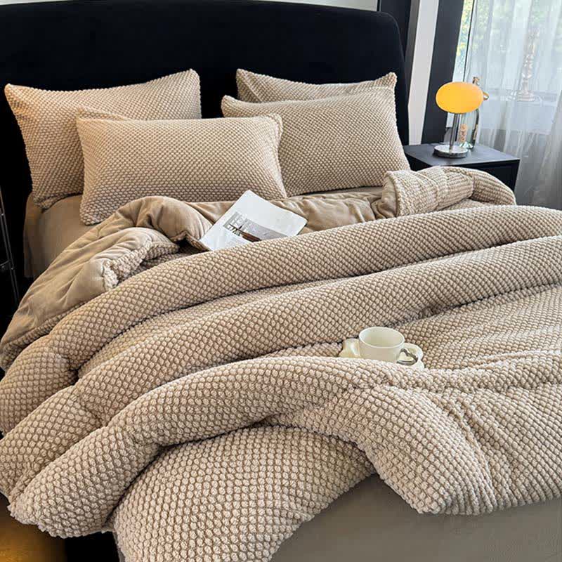 Solid Color Textured Warm Blanket - image 9