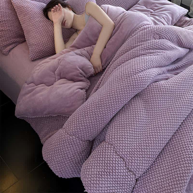 Solid Color Textured Warm Blanket - image 19