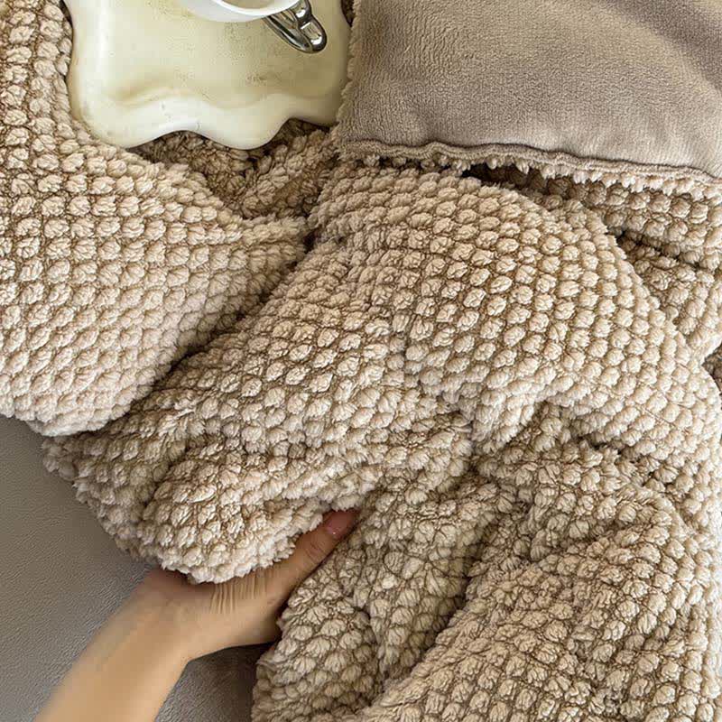Solid Color Textured Warm Blanket - image 13