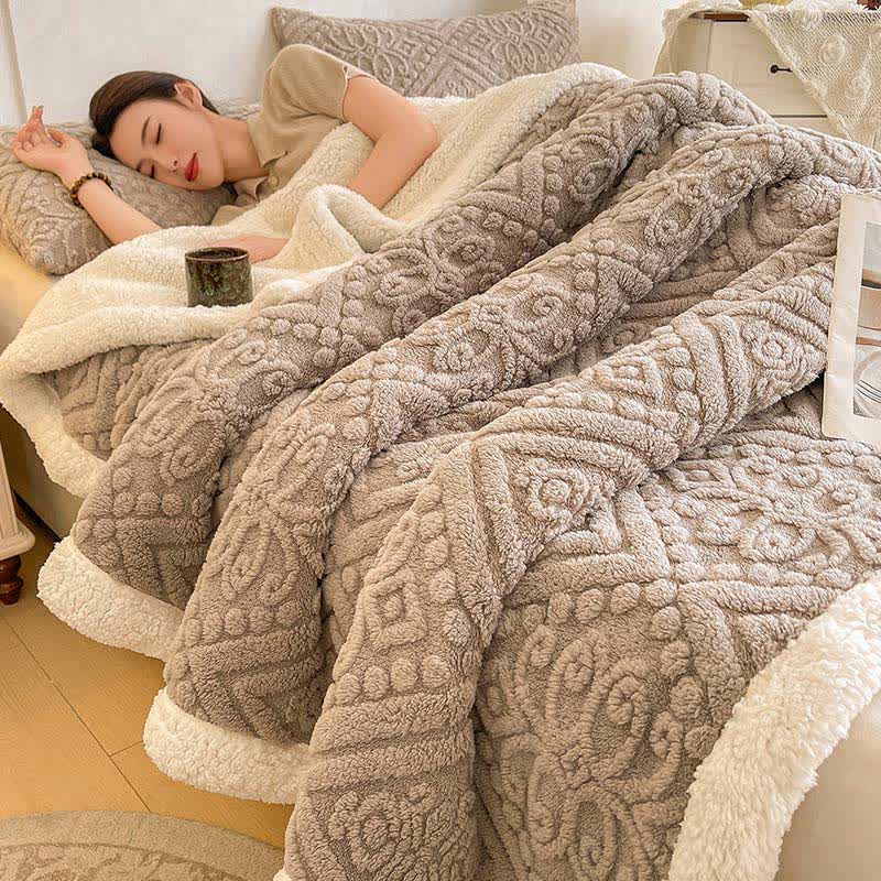 Ownkoti Plush Floral Sherpa Fleece Warm Blanket - image 10