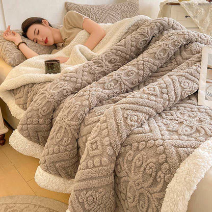 Ownkoti Plush Floral Sherpa Fleece Warm Blanket - image 10