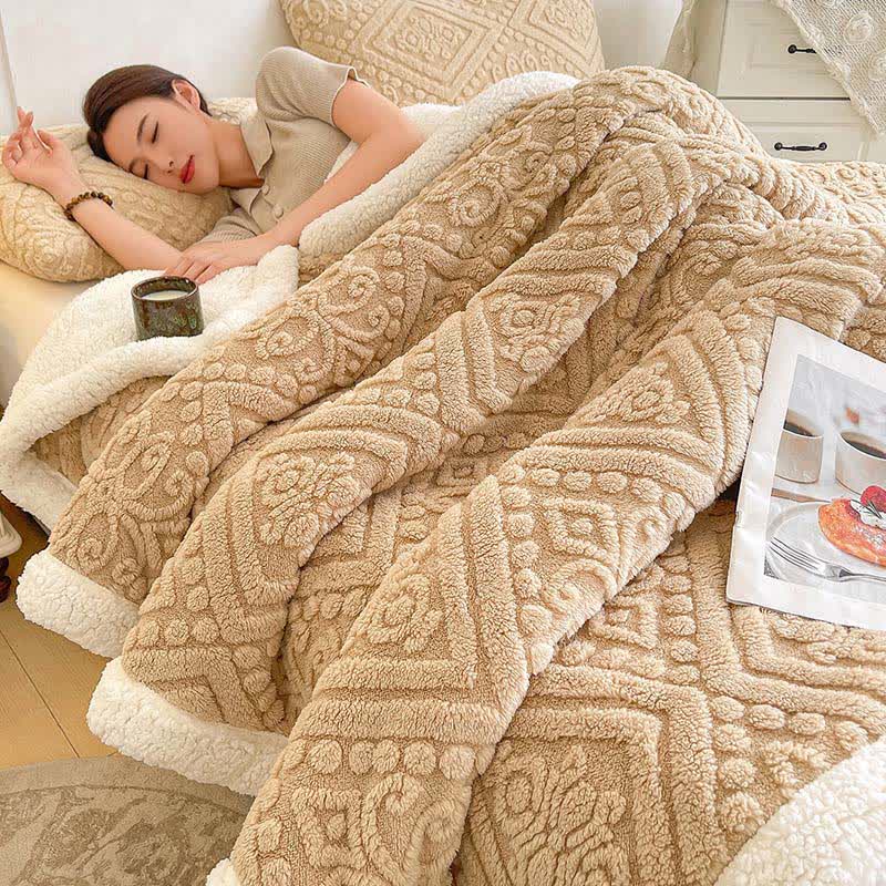 Ownkoti Plush Floral Sherpa Fleece Warm Blanket - image 13