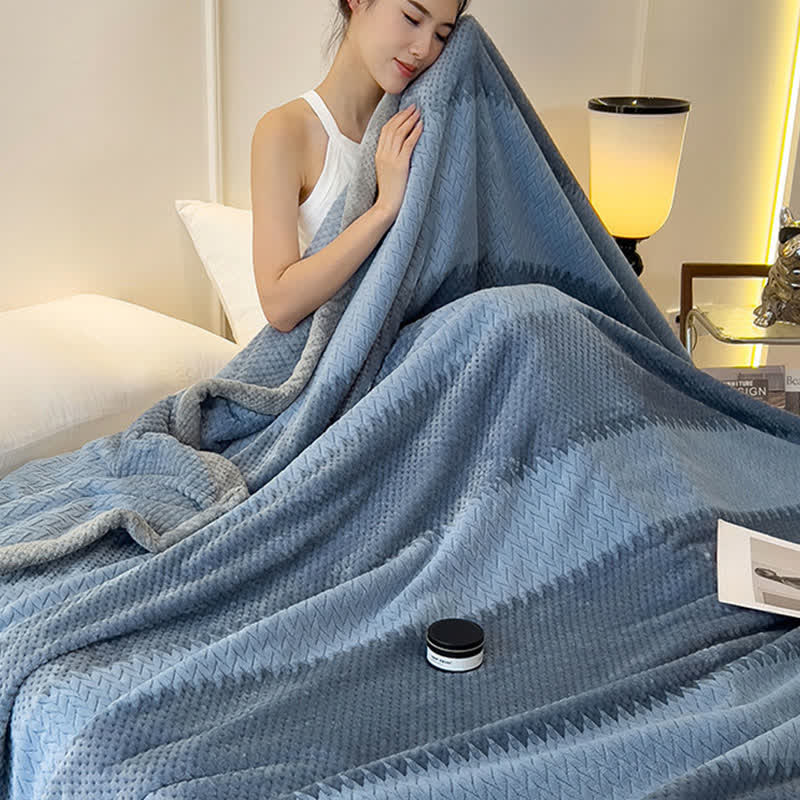 Solid Color Bound Edge Throw Blanket - image 9