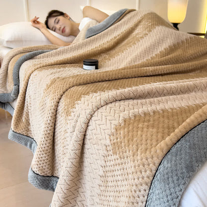 Solid Color Bound Edge Throw Blanket - Coffee - Queen - image 12