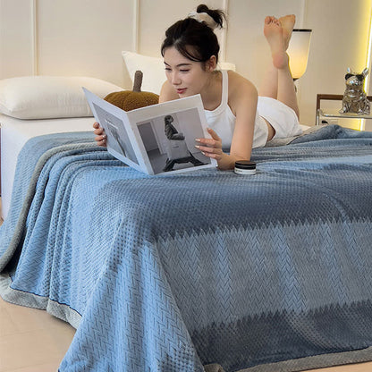 Solid Color Bound Edge Throw Blanket - image 7