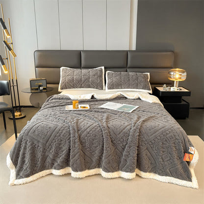 Luxury Floral Duvet Cover Blanket - Dark Grey - Queen - image 17