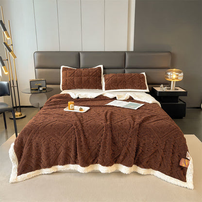 Luxury Floral Duvet Cover Blanket - Caramel - Queen - image 1