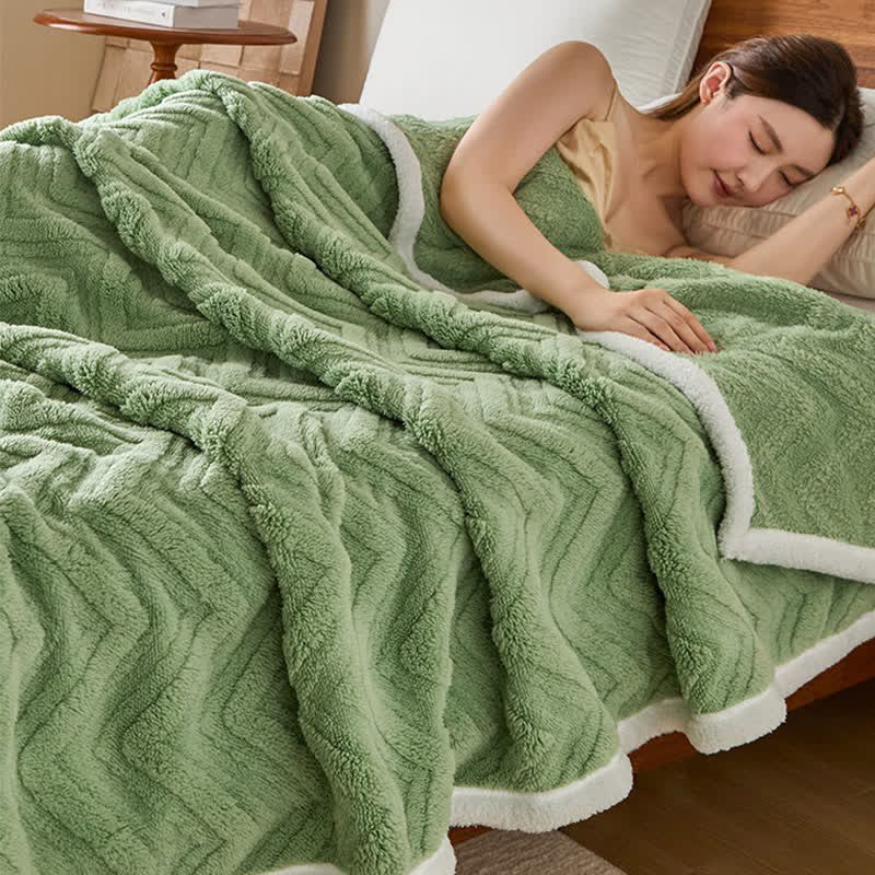 Modern Chevron Jacquard Warm Blanket - image 5