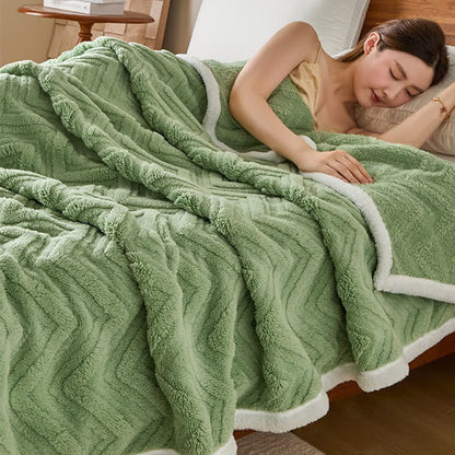 Modern Chevron Jacquard Warm Blanket - image 5