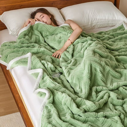 Modern Chevron Jacquard Warm Blanket - image 4