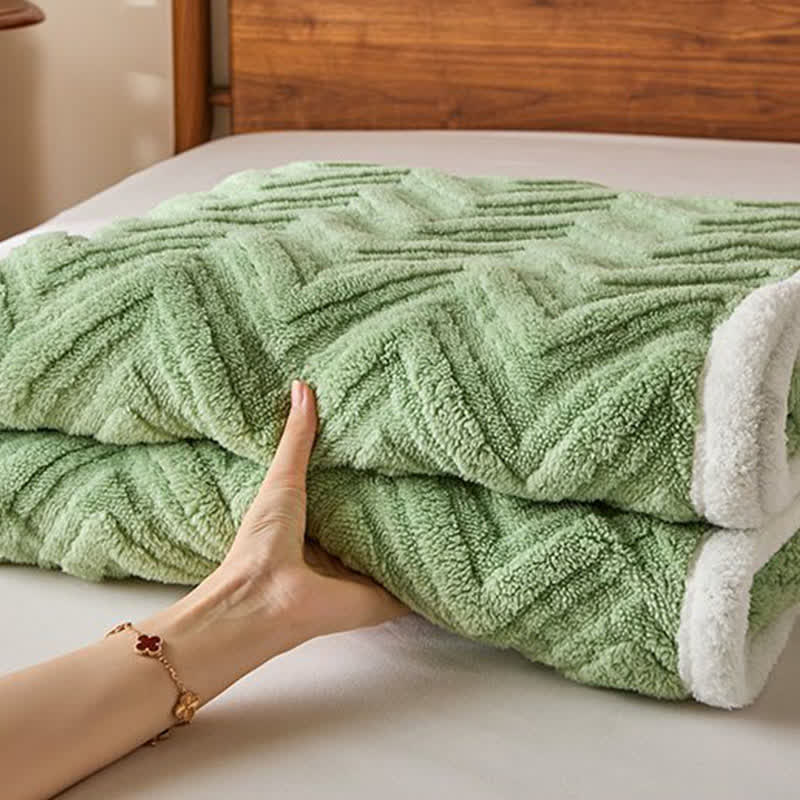 Modern Chevron Jacquard Warm Blanket - image 9