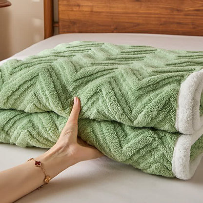 Modern Chevron Jacquard Warm Blanket - image 9