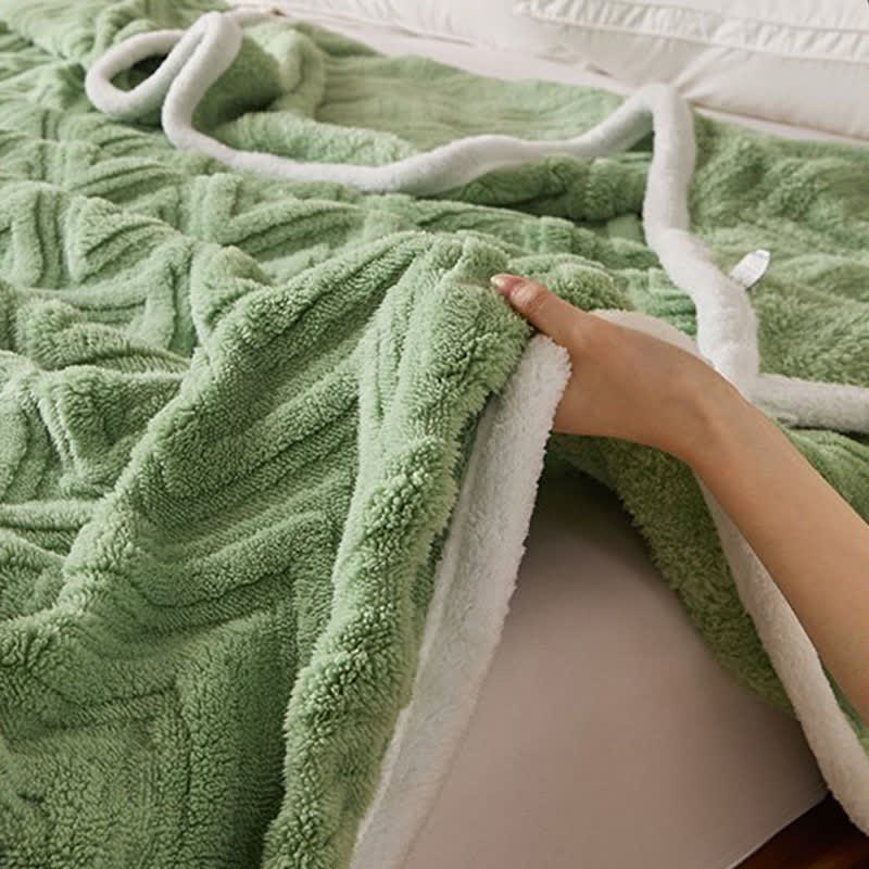 Modern Chevron Jacquard Warm Blanket - image 10