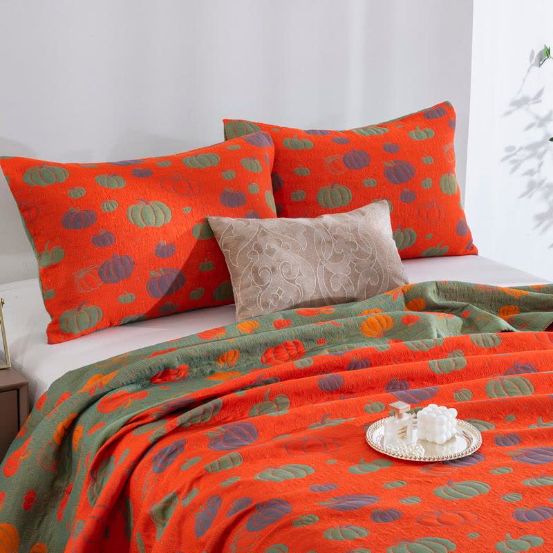 Pumpkin Organic Cotton Sheet Bedspread - image 11