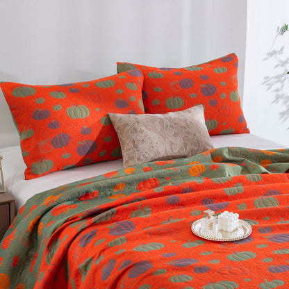 Pumpkin Organic Cotton Sheet Bedspread - image 11