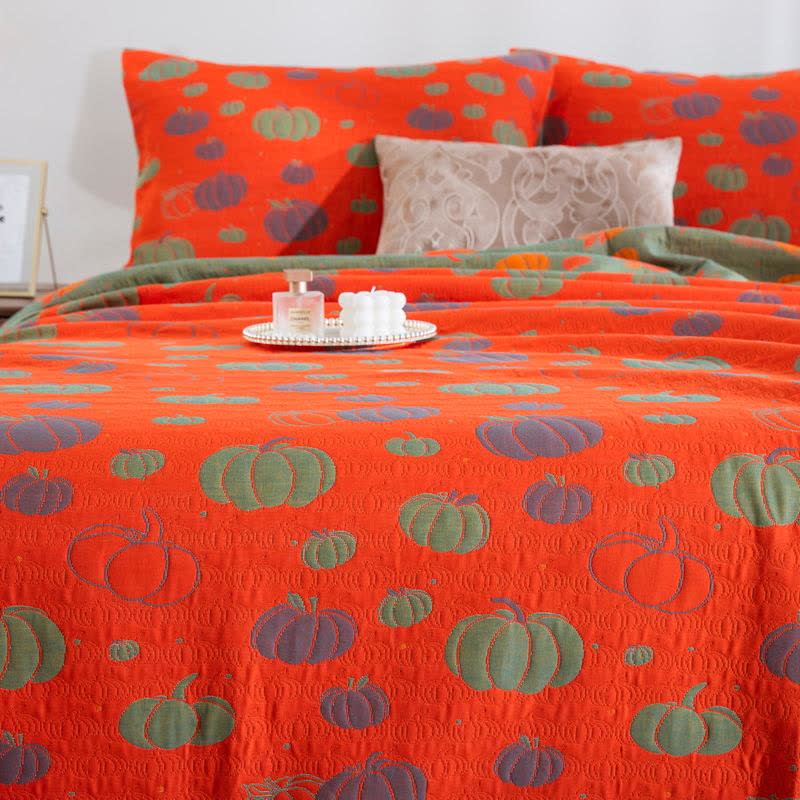 Pumpkin Organic Cotton Sheet Bedspread - image 13