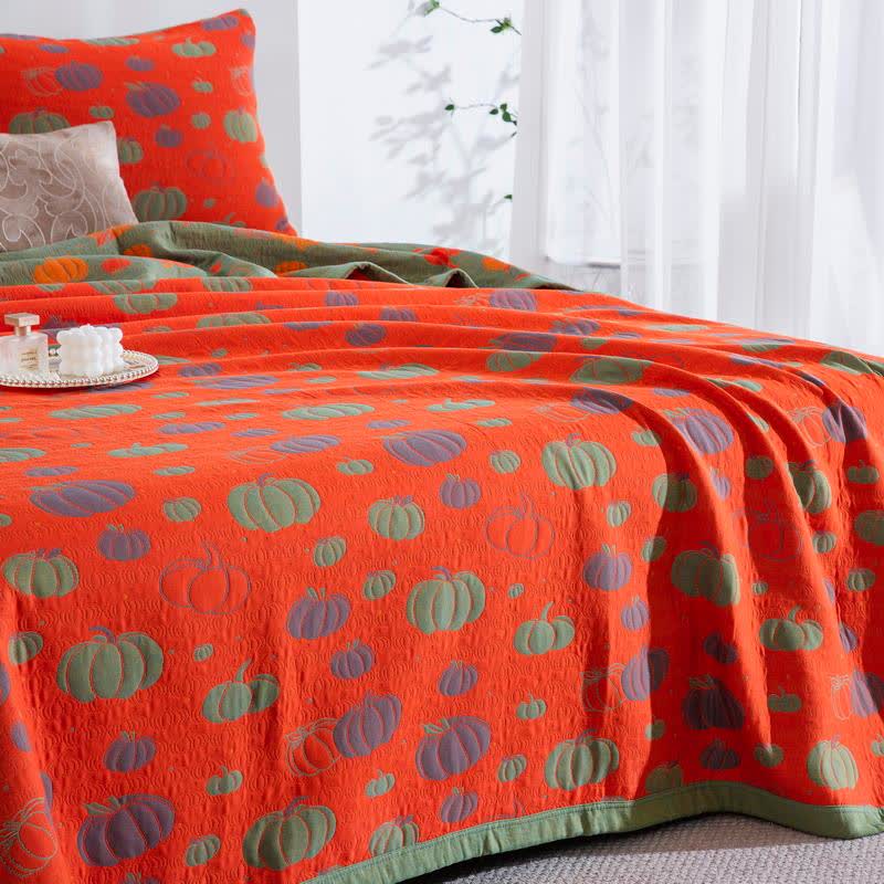 Pumpkin Organic Cotton Sheet Bedspread - image 12