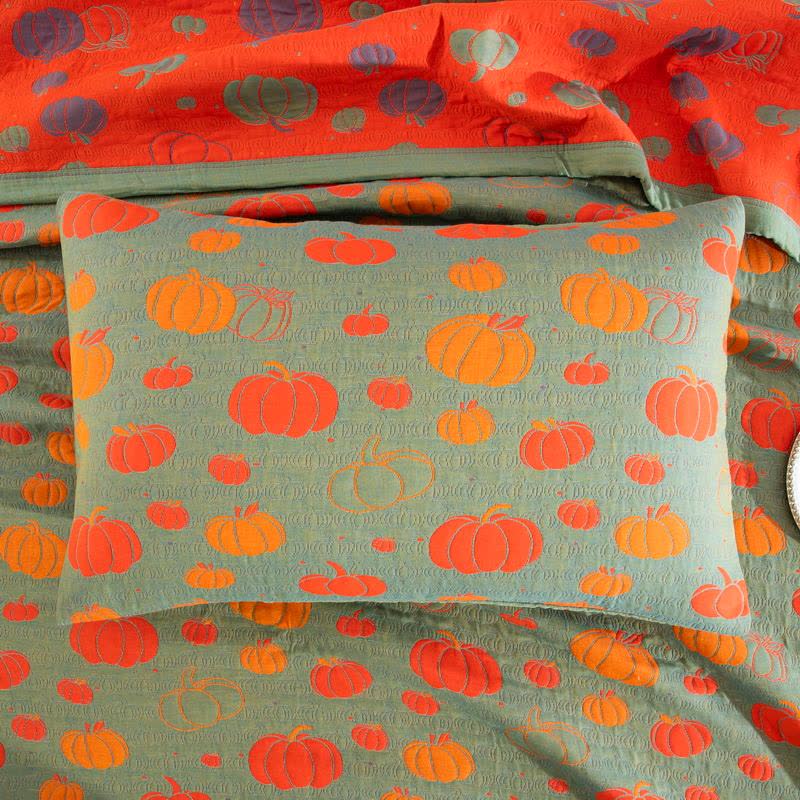 Pumpkin Organic Cotton Sheet Bedspread - image 6