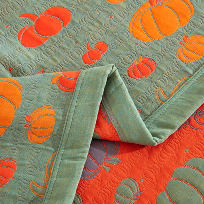 Pumpkin Organic Cotton Sheet Bedspread - image 9
