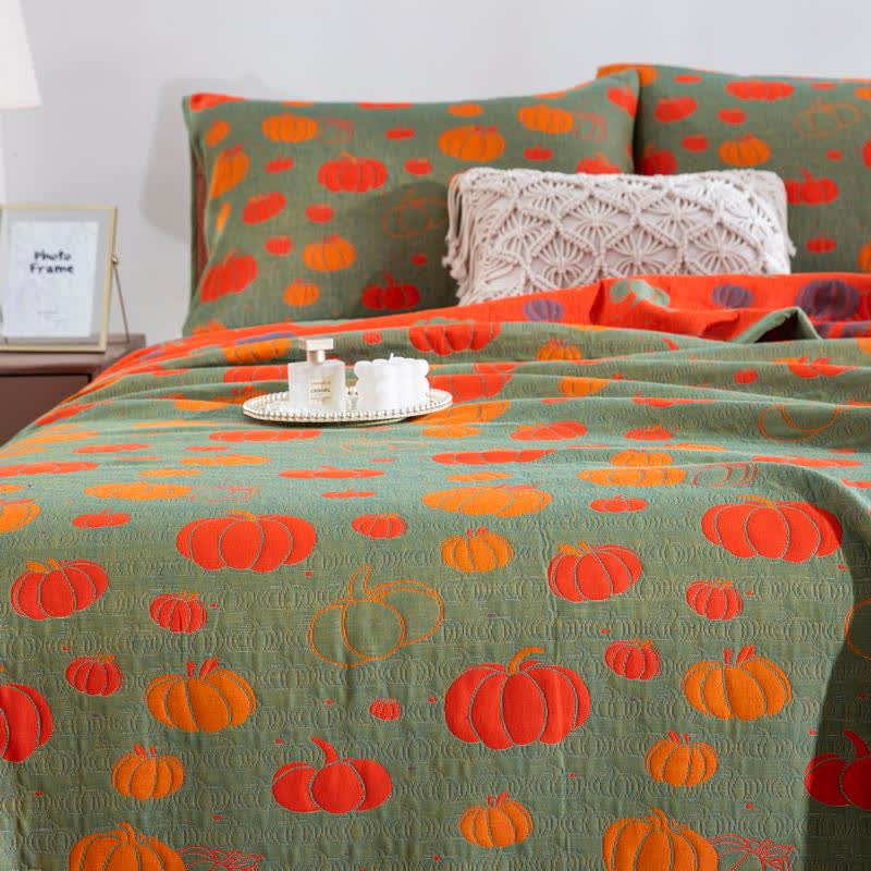 Pumpkin Organic Cotton Sheet Bedspread - image 3