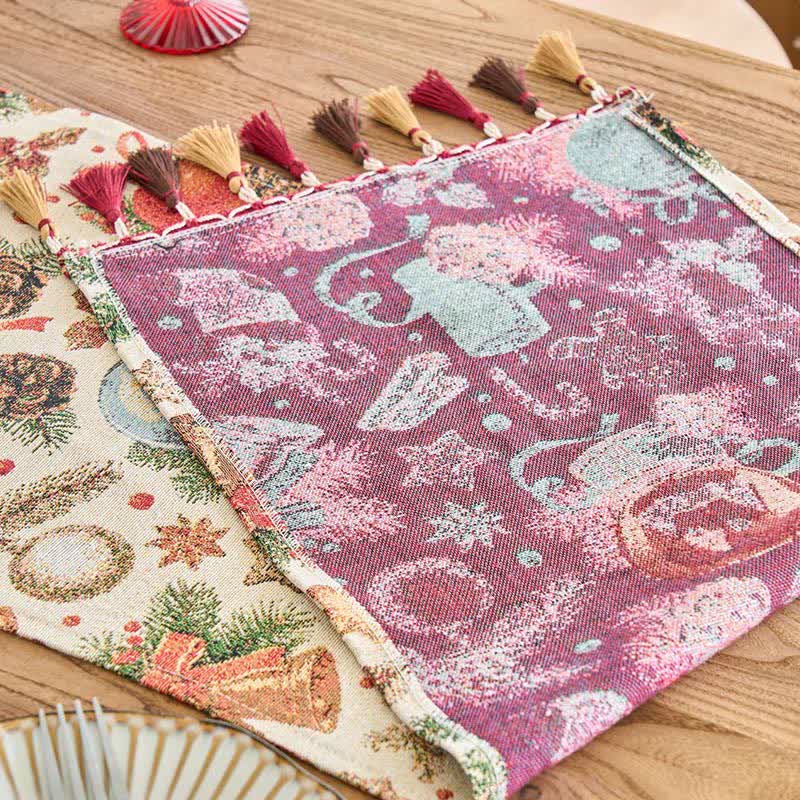 Christmas Crystal Ball Jacquard Table Runner - image 8