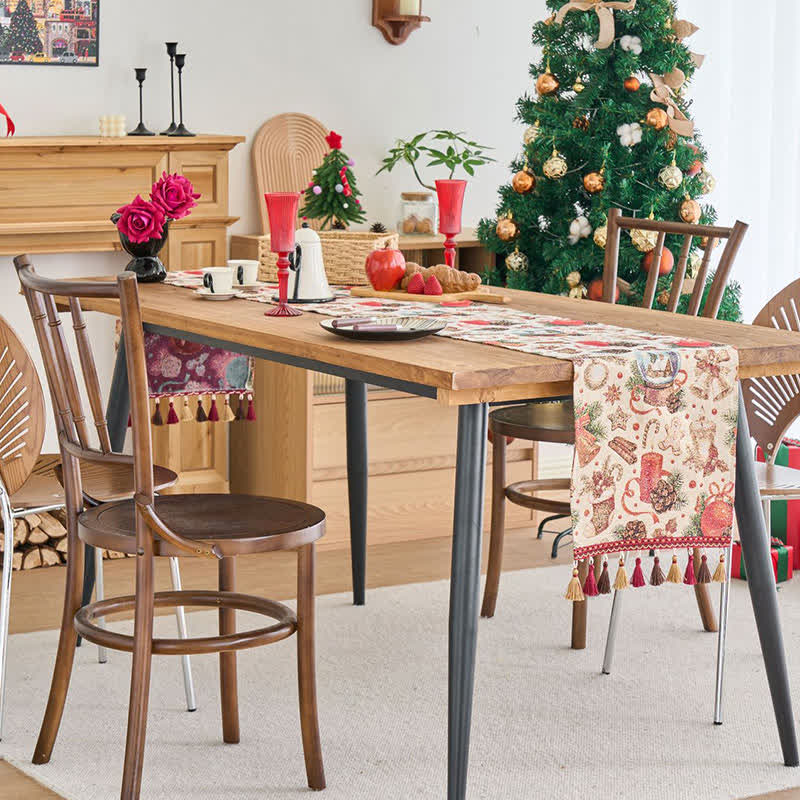 Christmas Crystal Ball Jacquard Table Runner - image 3