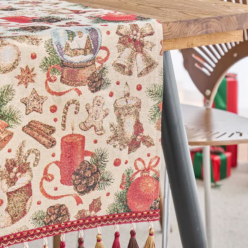 Christmas Crystal Ball Jacquard Table Runner - image 7