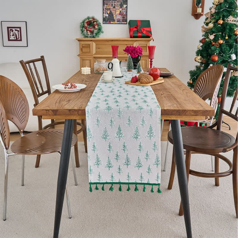 Green Fir Tree Table Runner - image 1